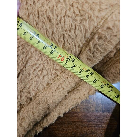 Outerknown Sherpa Fleece Jacket Brown Snap Chest Pockets Teddy Shacket XL Men's - Picture 6 of 6